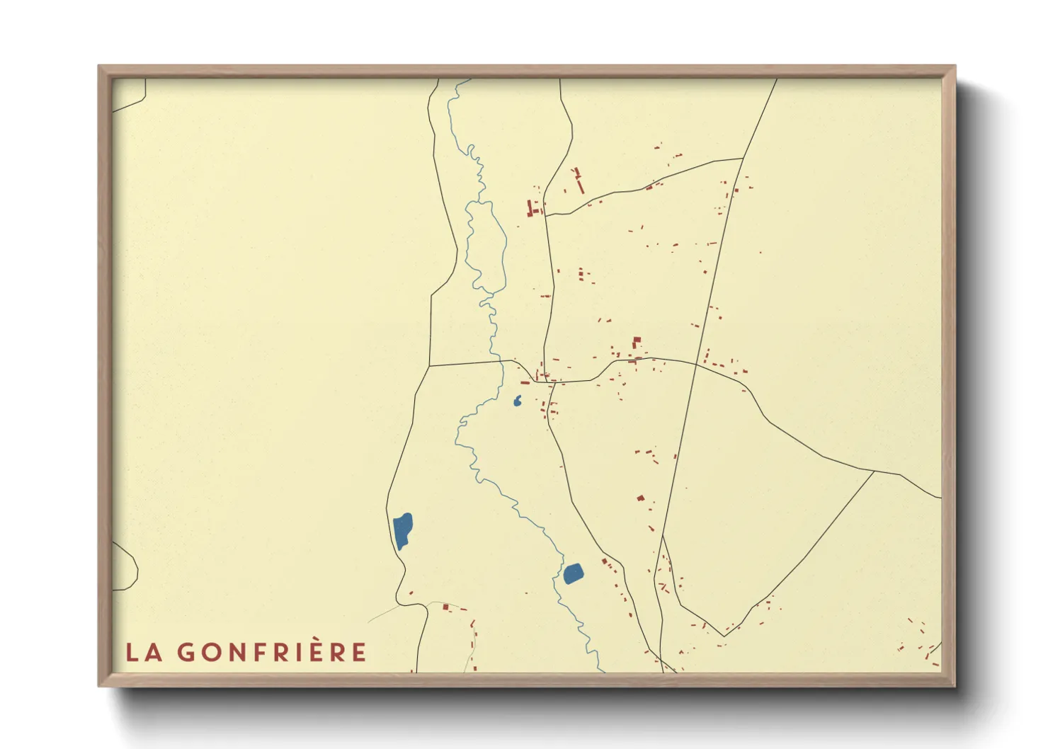 Une affiche de carte sur La Gonfrière