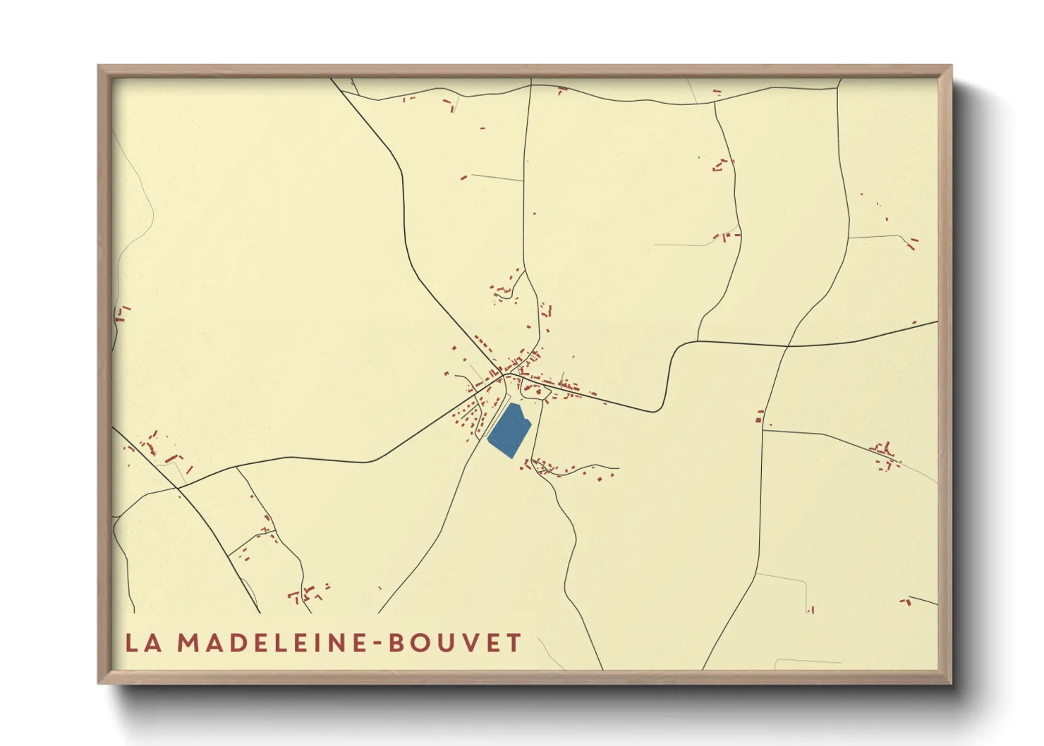 Une affiche de carte sur La Madeleine-Bouvet
