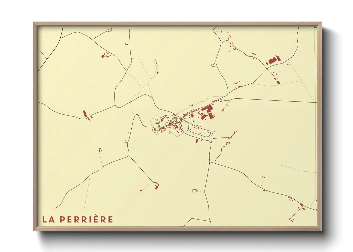 Une affiche de carte sur La Perrière