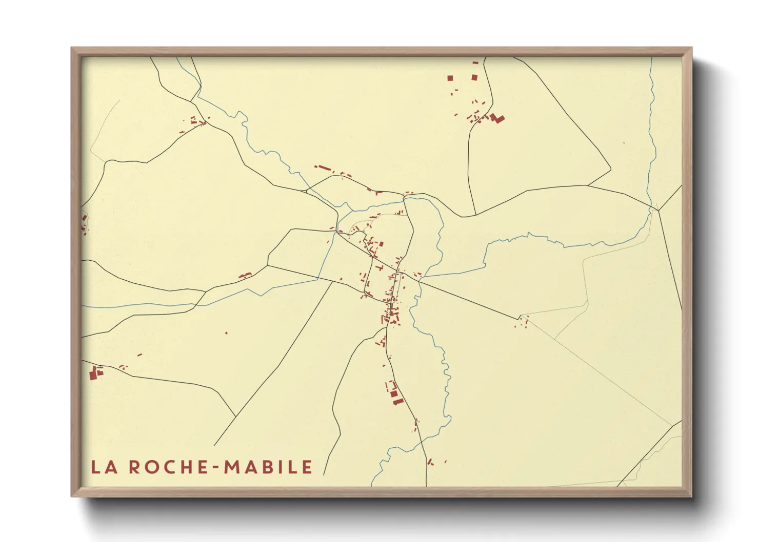 Une affiche de carte sur La Roche-Mabile