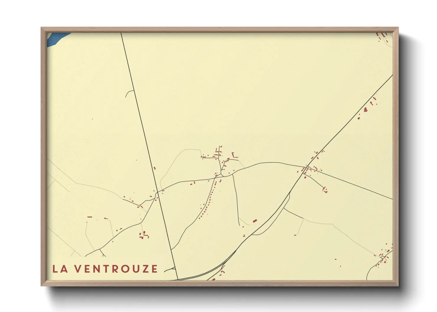 Une affiche de carte sur La Ventrouze
