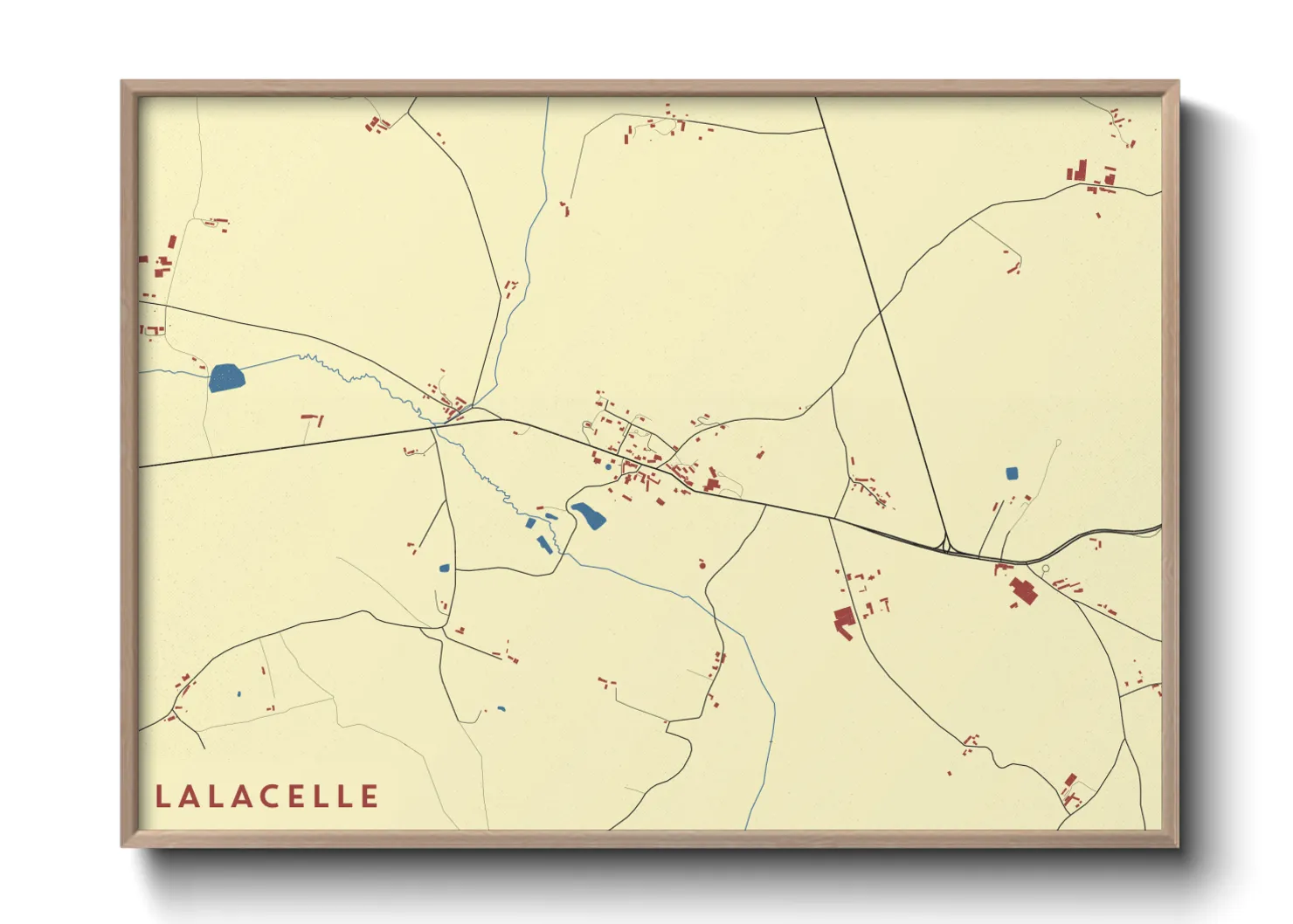 Une affiche de carte sur Lalacelle