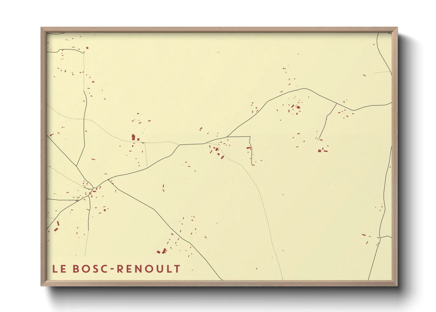 Une affiche de carte sur Le Bosc-Renoult
