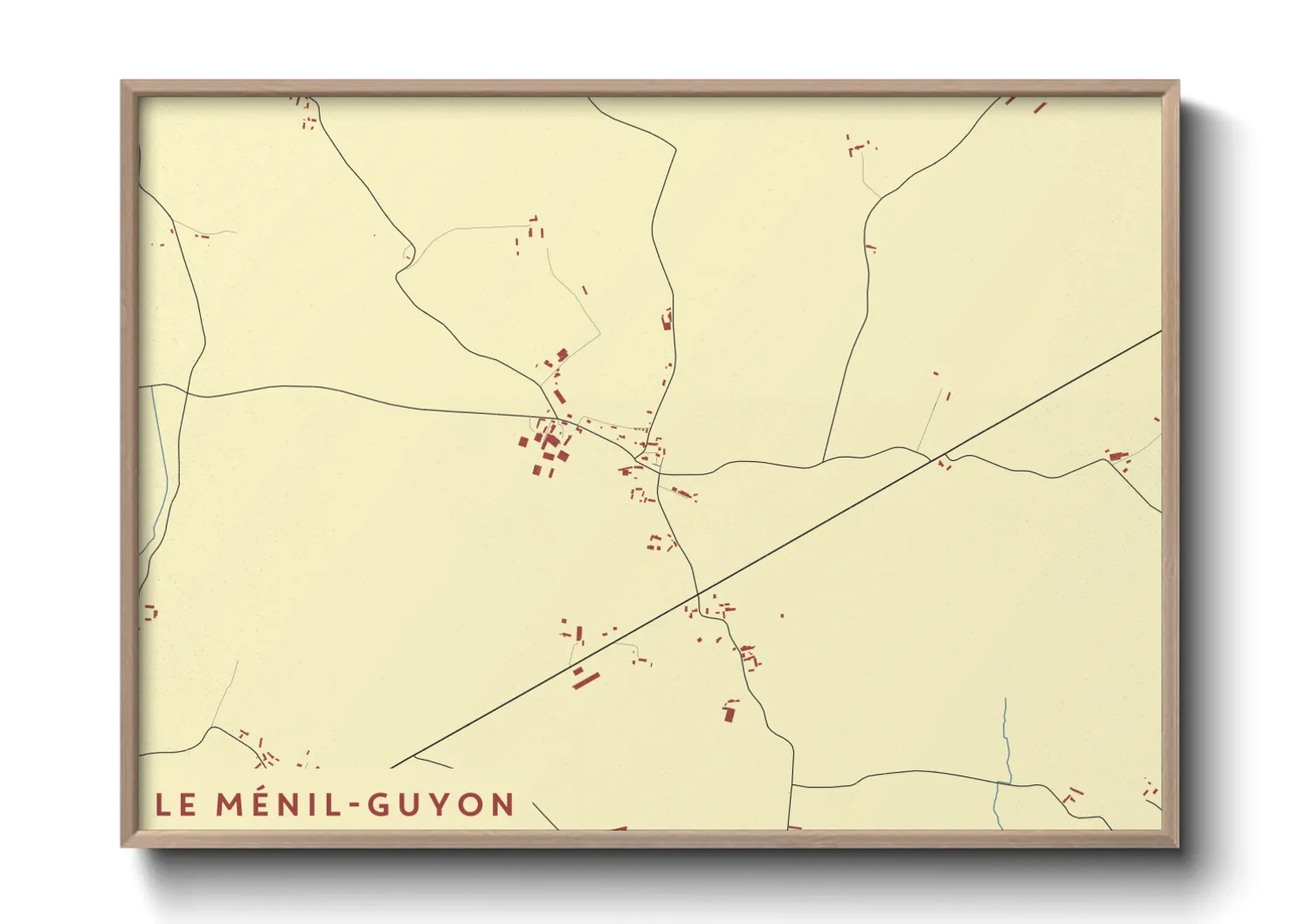 Une affiche de carte sur Le Ménil-Guyon