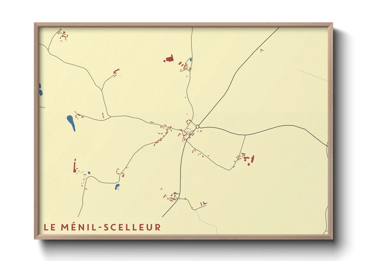 Une affiche de carte sur Le Ménil-Scelleur