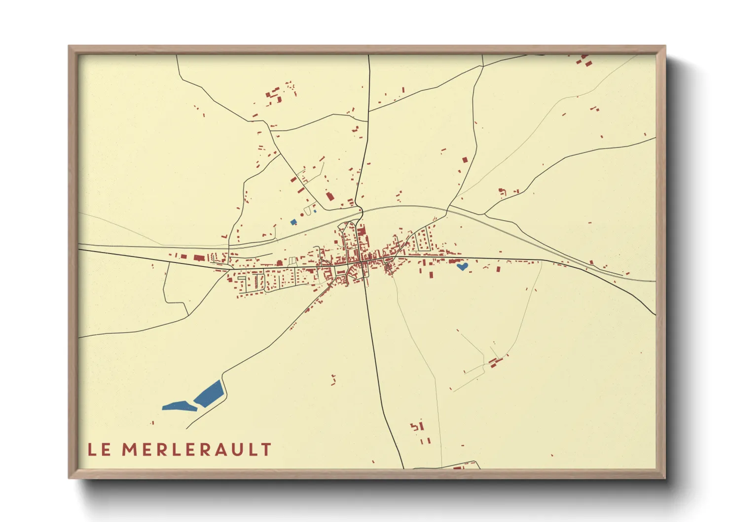 Une affiche de carte sur Le Merlerault