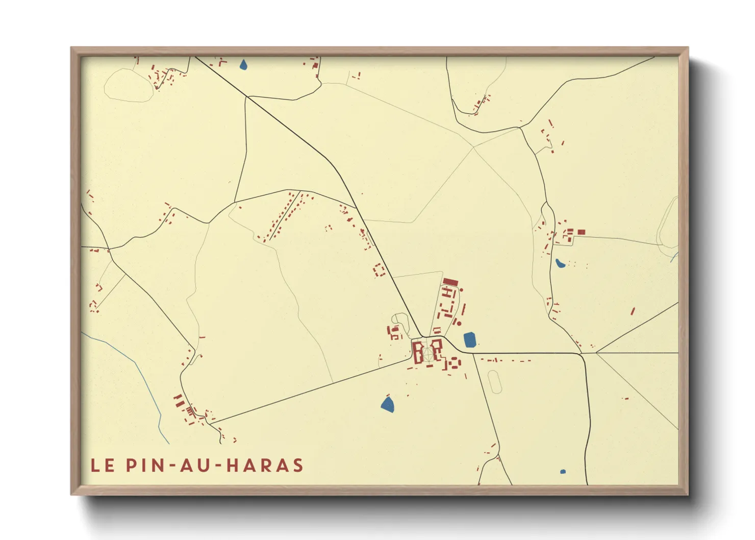 Une affiche de carte sur Le Pin-au-Haras