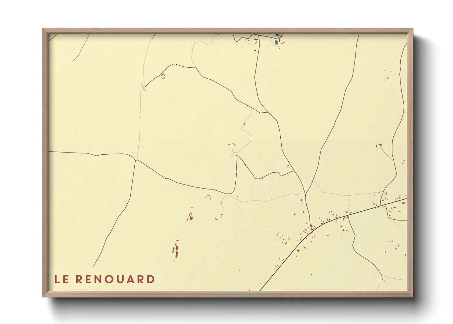 Une affiche de carte sur Le Renouard