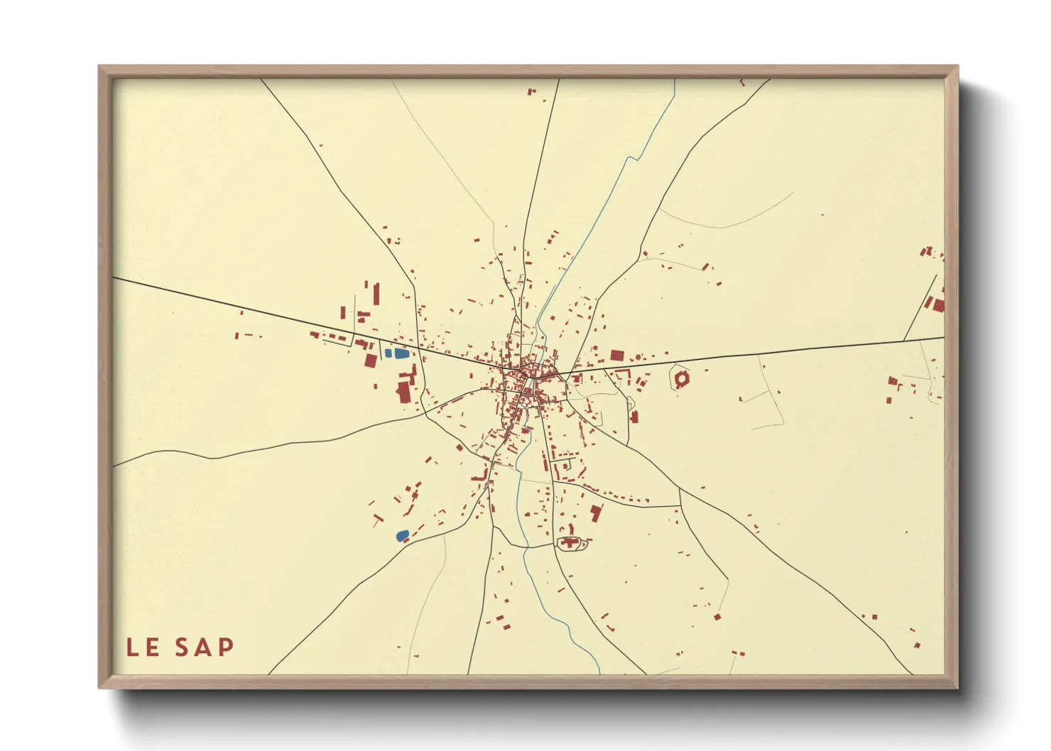 Une affiche de carte sur Le Sap