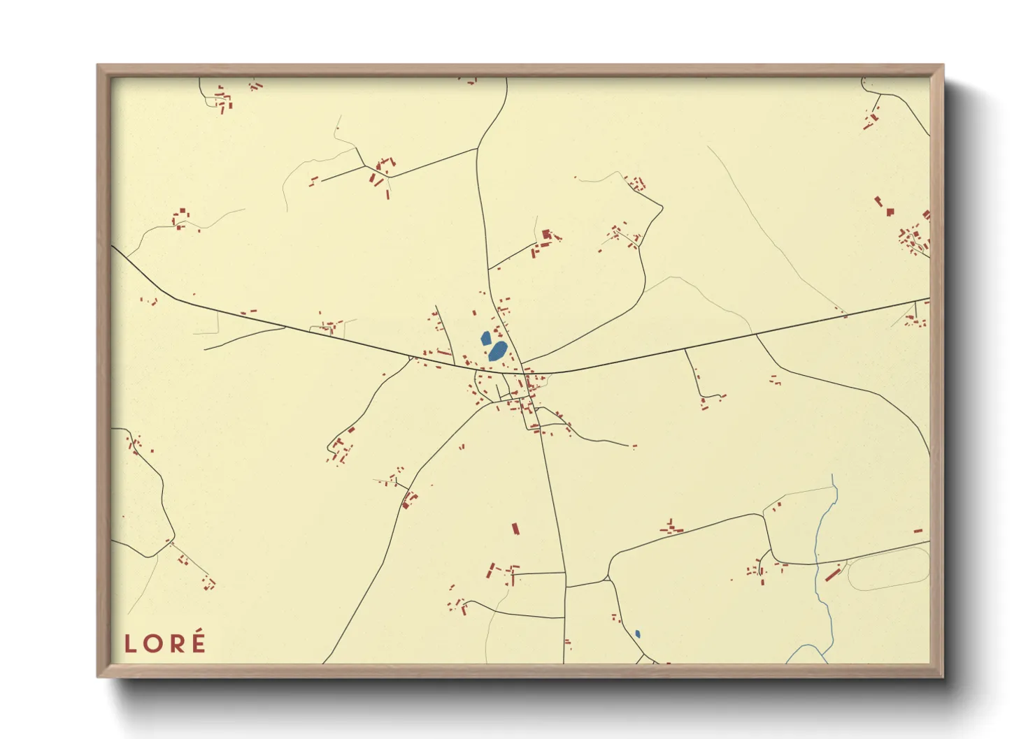 Une affiche de carte sur Loré