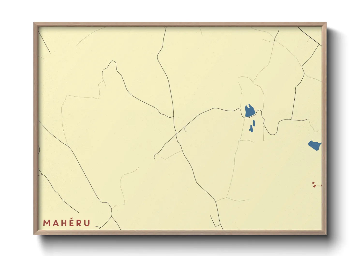 Une affiche de carte sur Mahéru