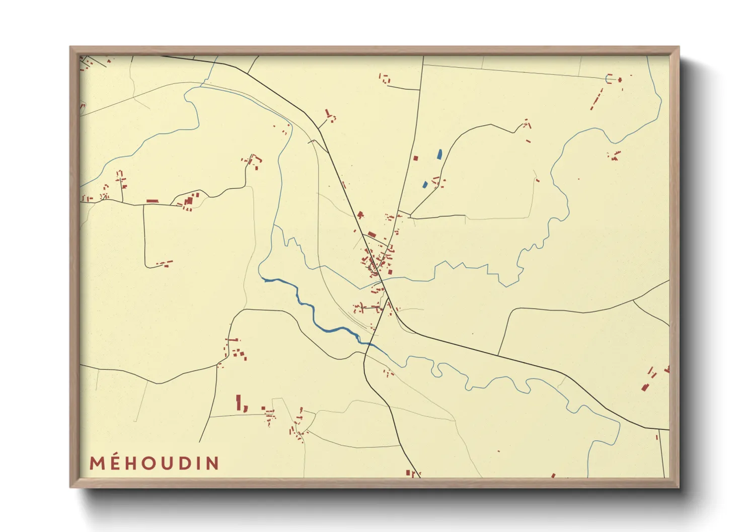 Une affiche de carte sur Méhoudin