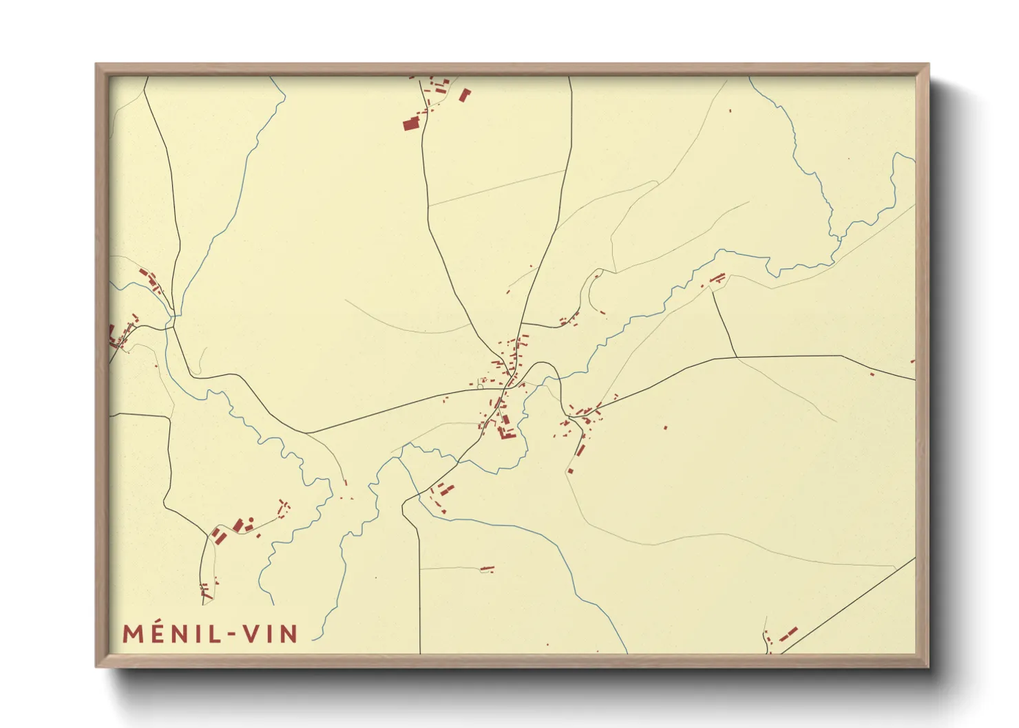 Une affiche de carte sur Ménil-Vin