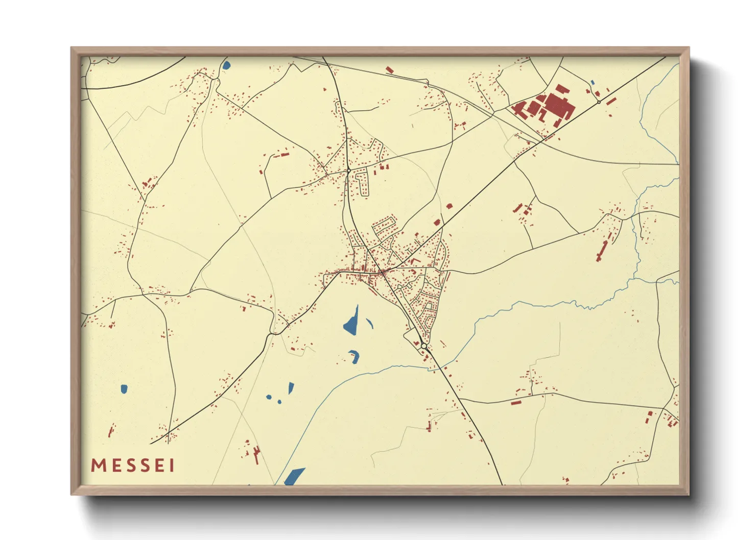 Une affiche de carte sur Messei