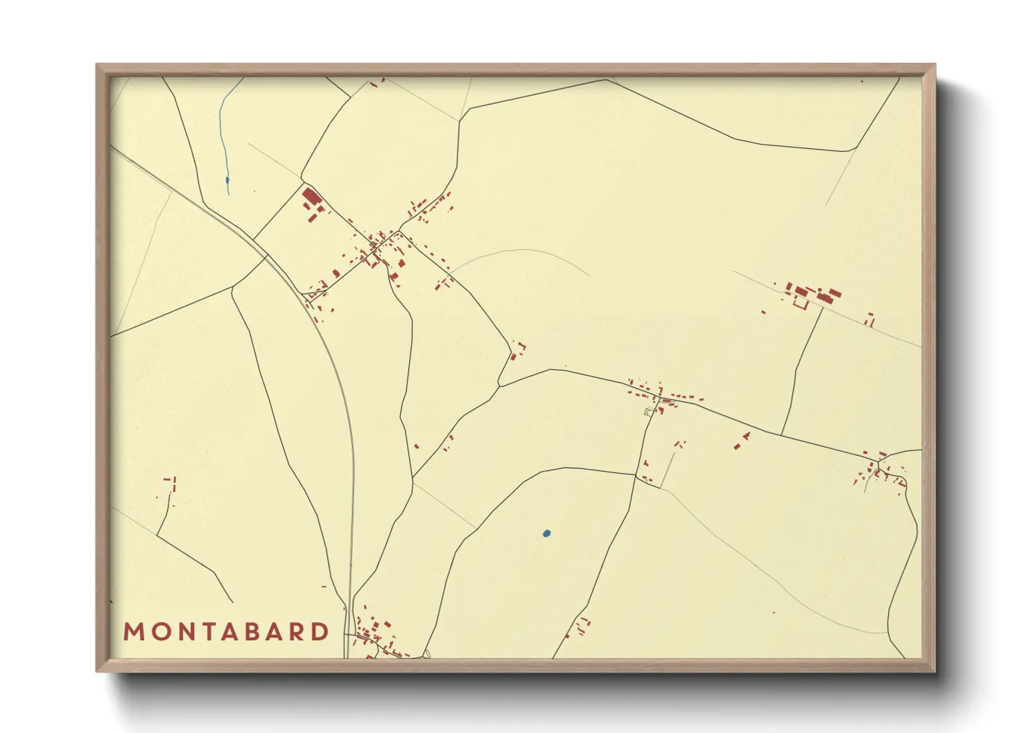 Une affiche de carte sur Montabard