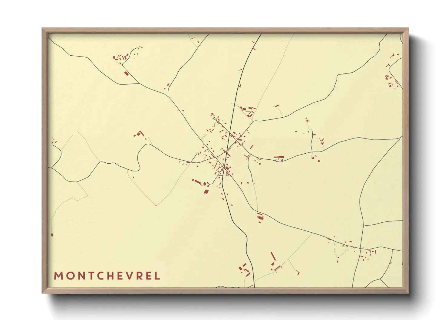Une affiche de carte sur Montchevrel