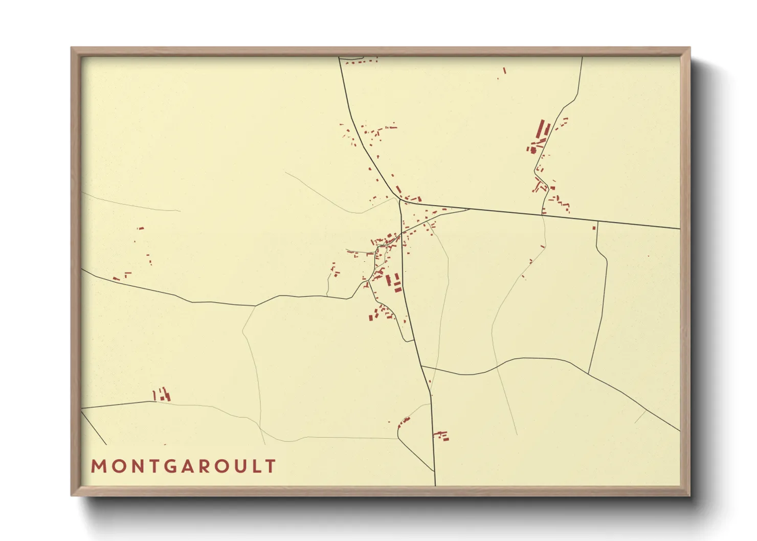Une affiche de carte sur Montgaroult