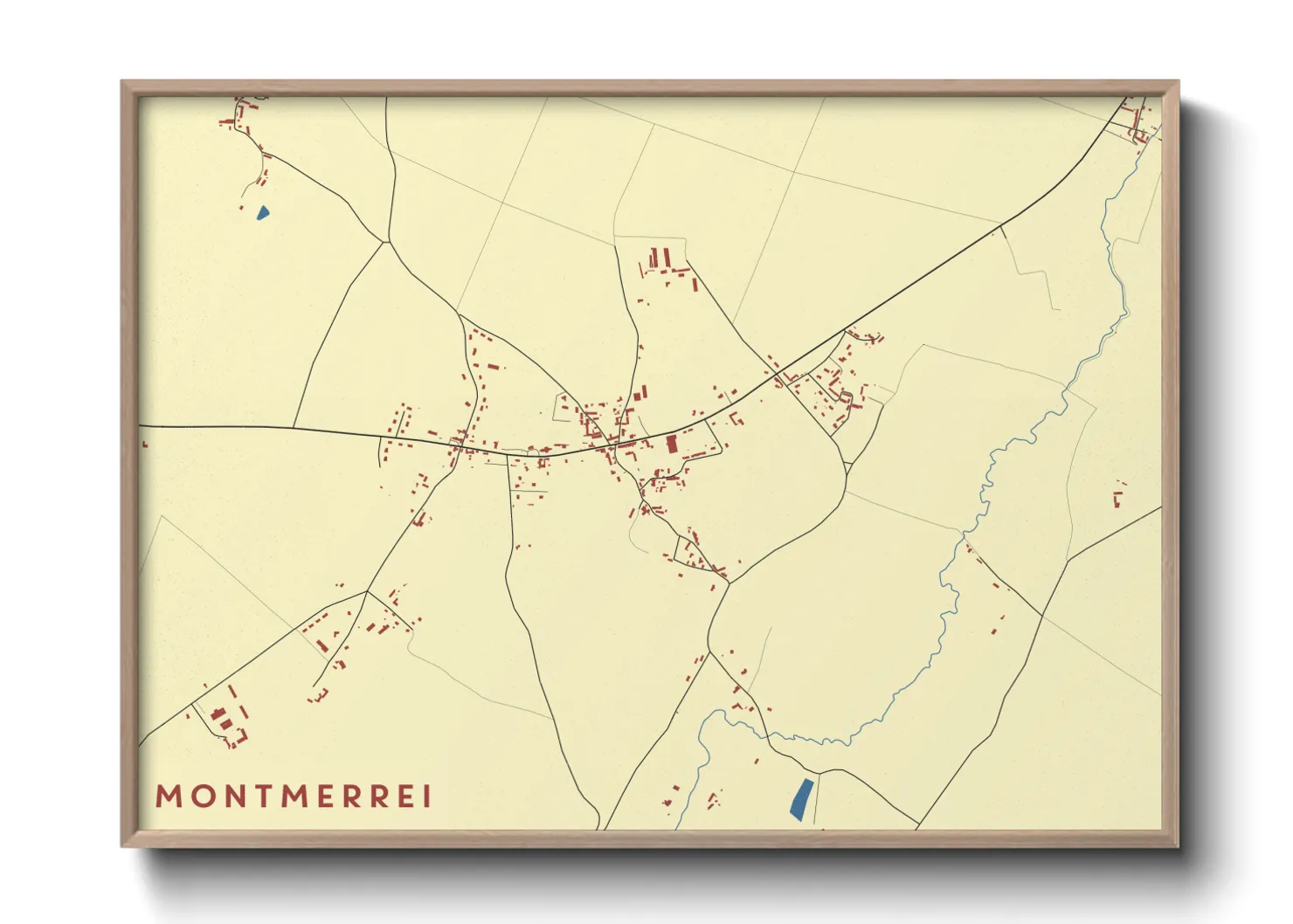 Une affiche de carte sur Montmerrei