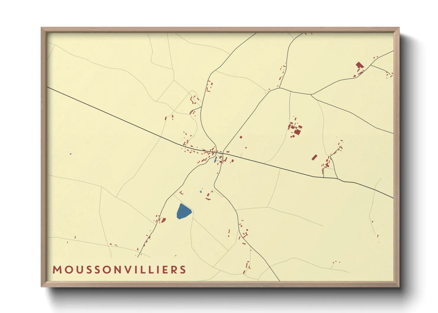 Une affiche de carte sur Moussonvilliers