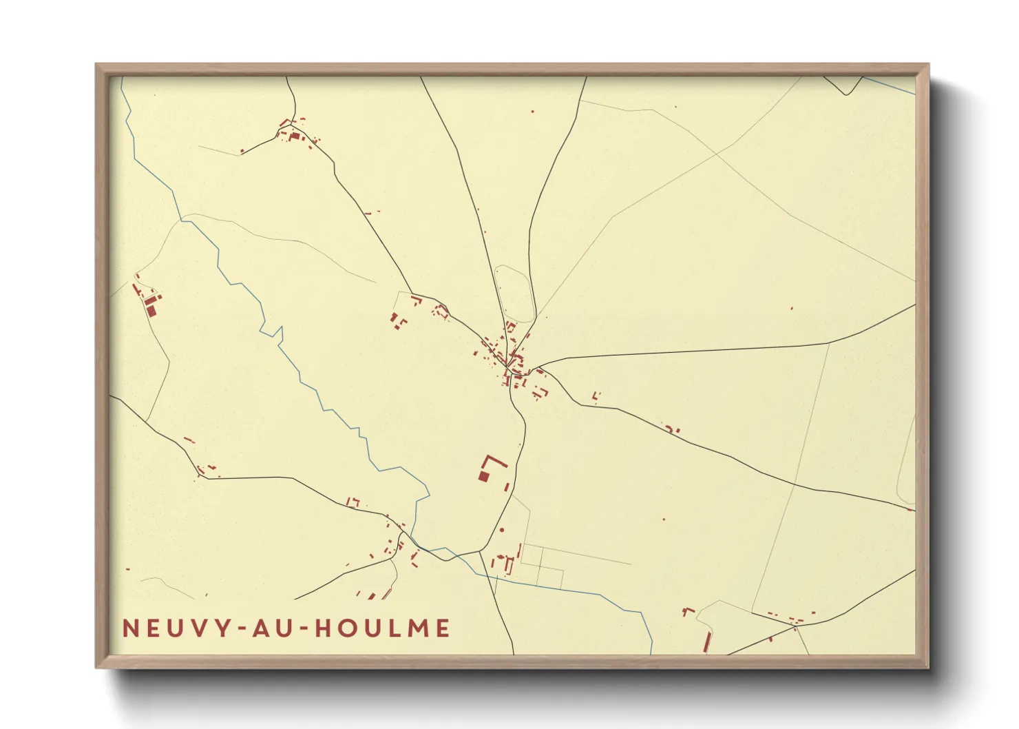 Une affiche de carte sur Neuvy-au-Houlme