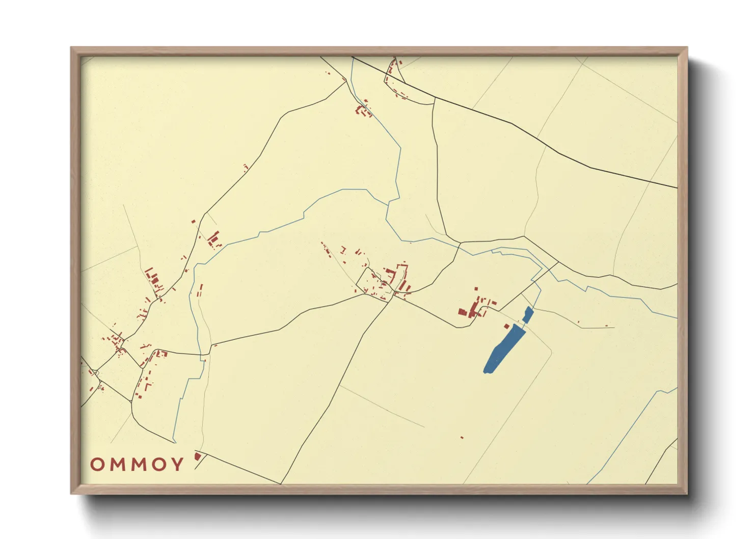 Une affiche de carte sur Ommoy