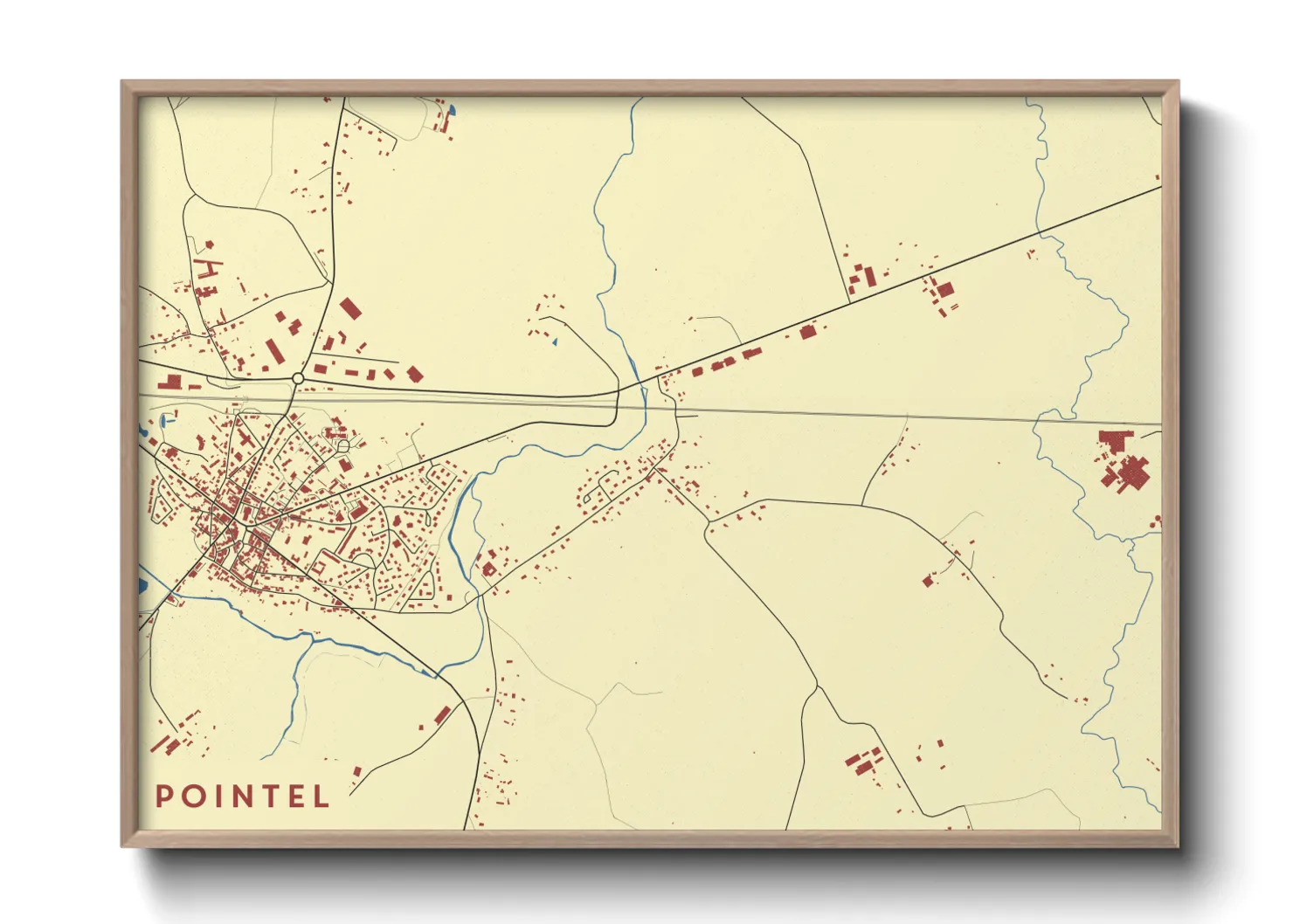 Une affiche de carte sur Pointel