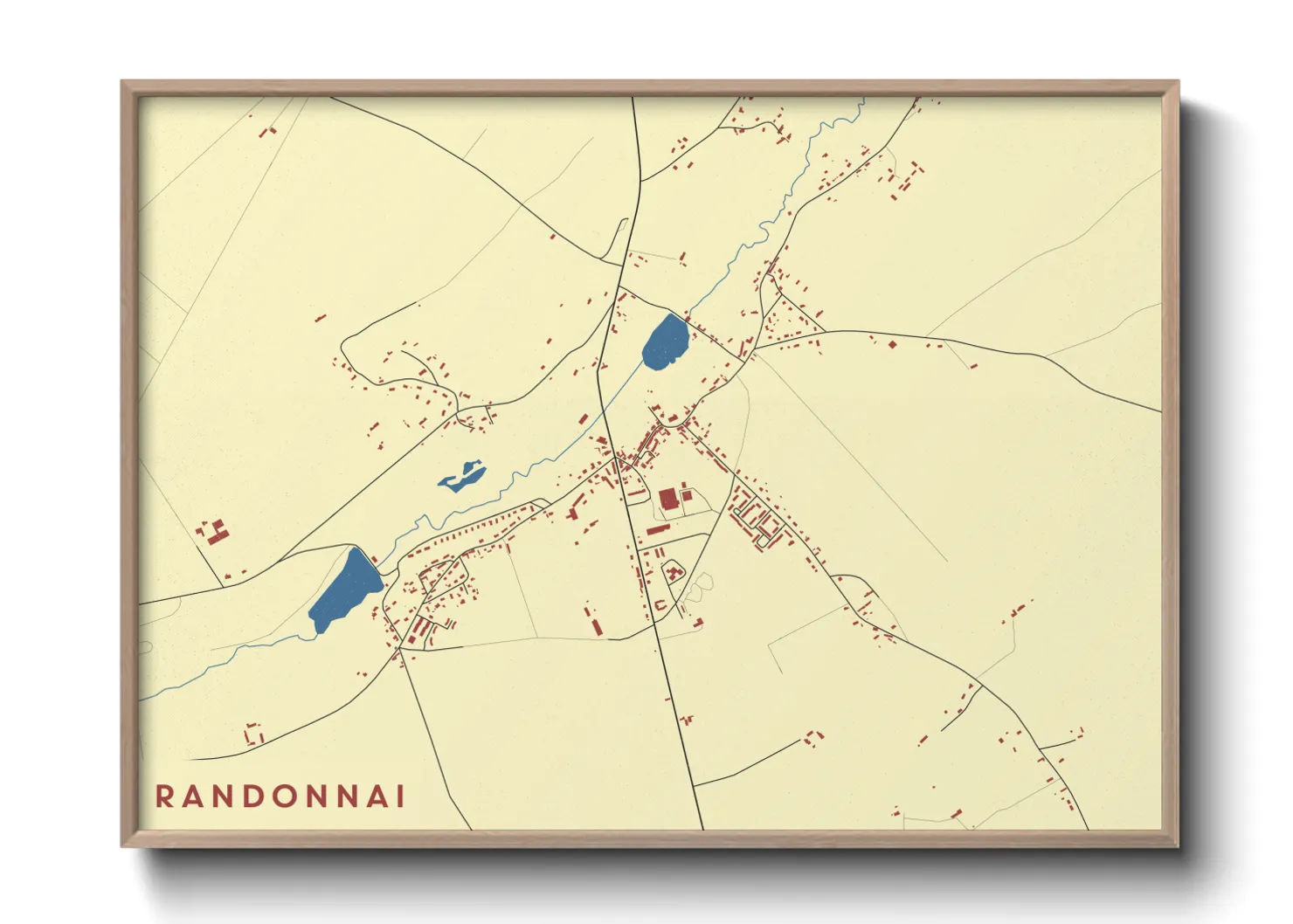 Une affiche de carte sur Randonnai