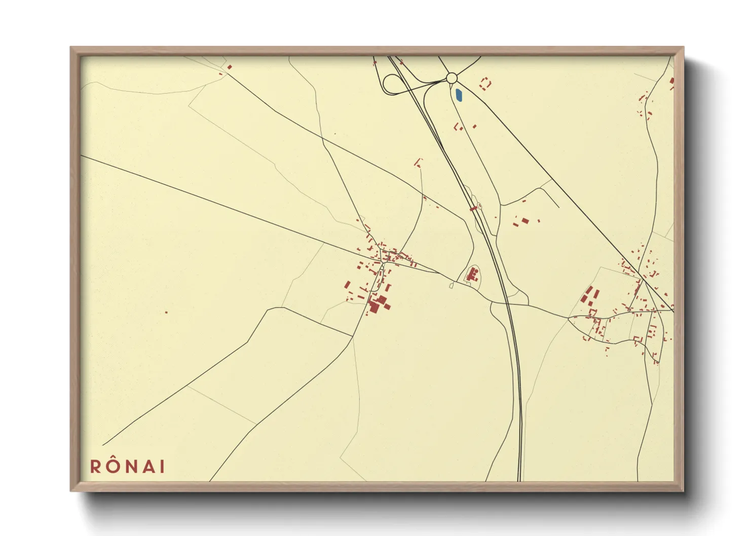 Une affiche de carte sur Rônai