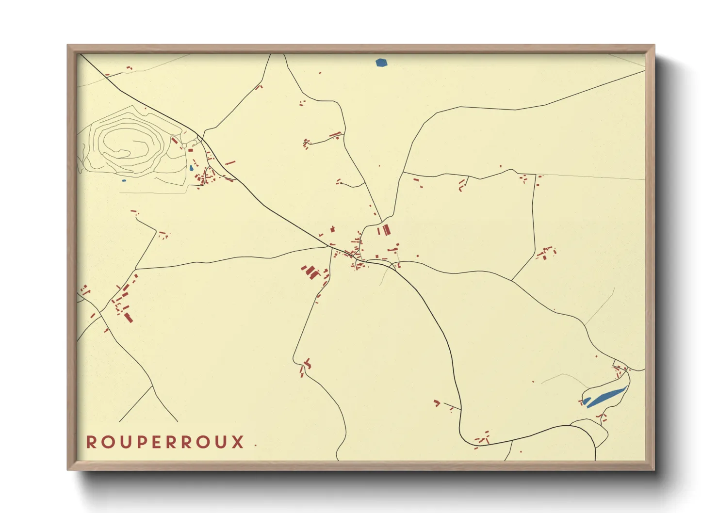 Une affiche de carte sur Rouperroux