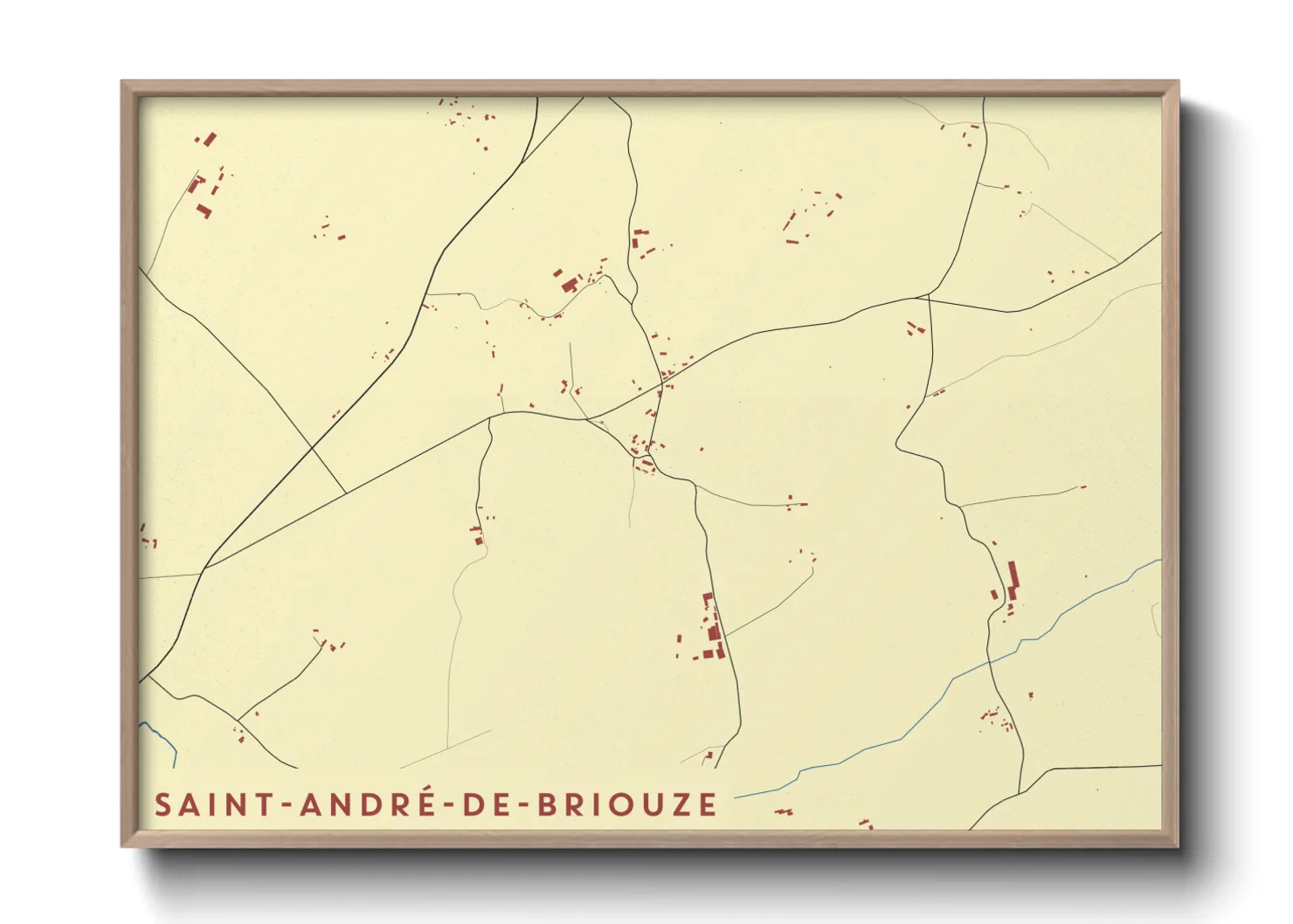 Une affiche de carte sur Saint-André-de-Briouze
