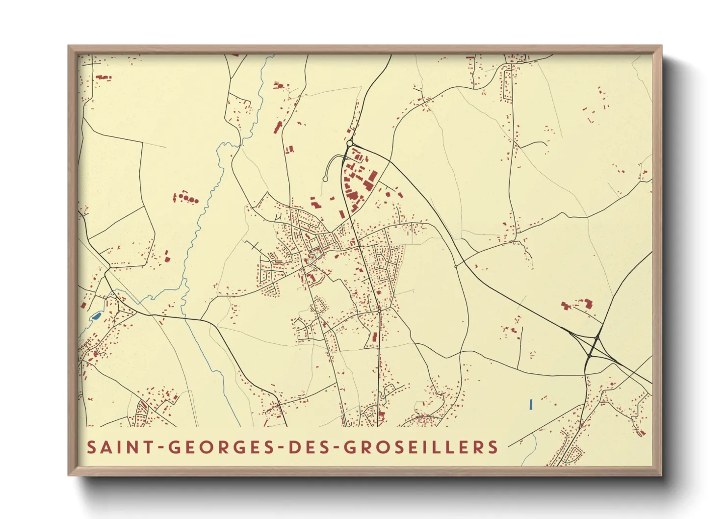 Une affiche de carte sur Saint-Georges-des-Groseillers