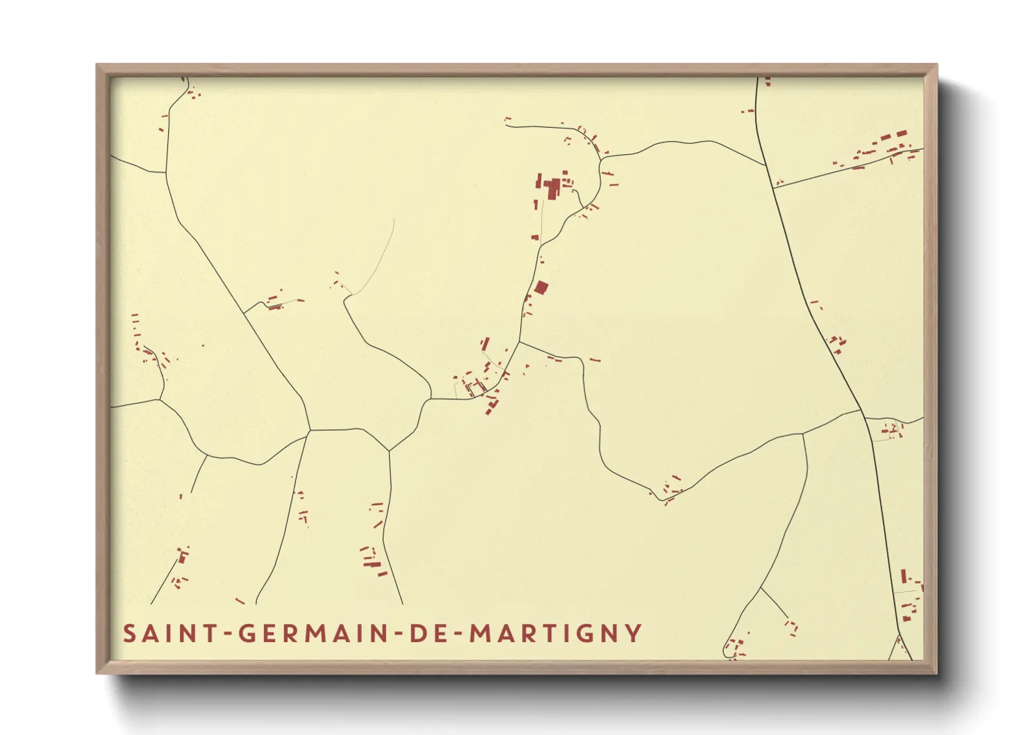 Une affiche de carte sur Saint-Germain-de-Martigny