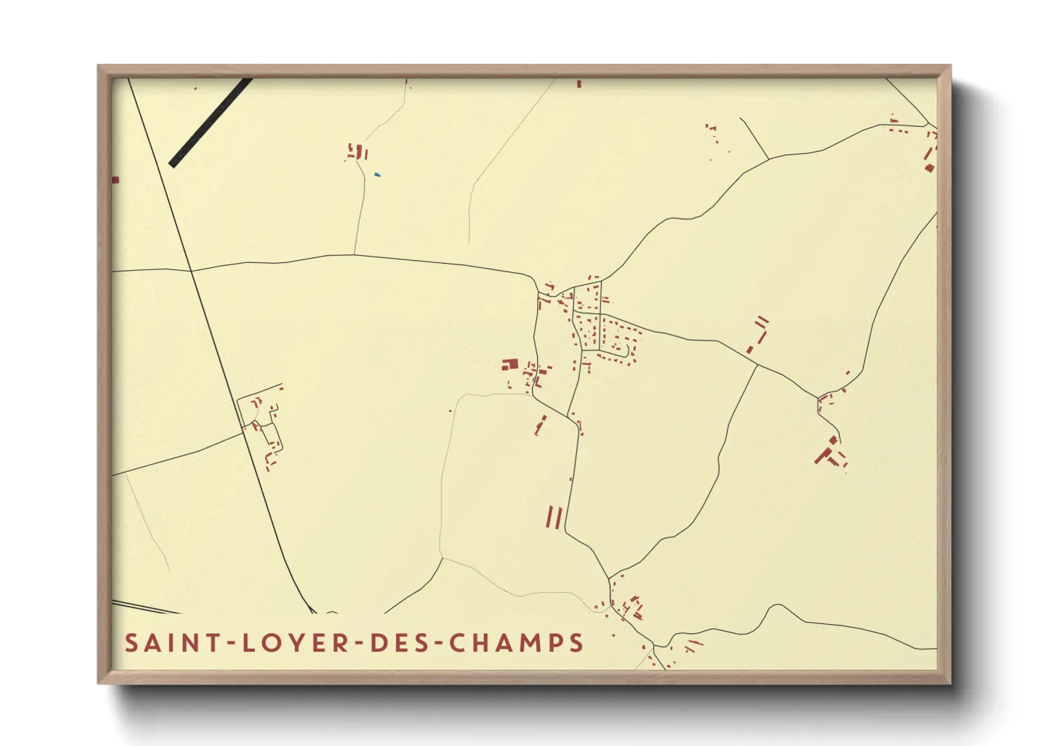 Une affiche de carte sur Saint-Loyer-des-Champs