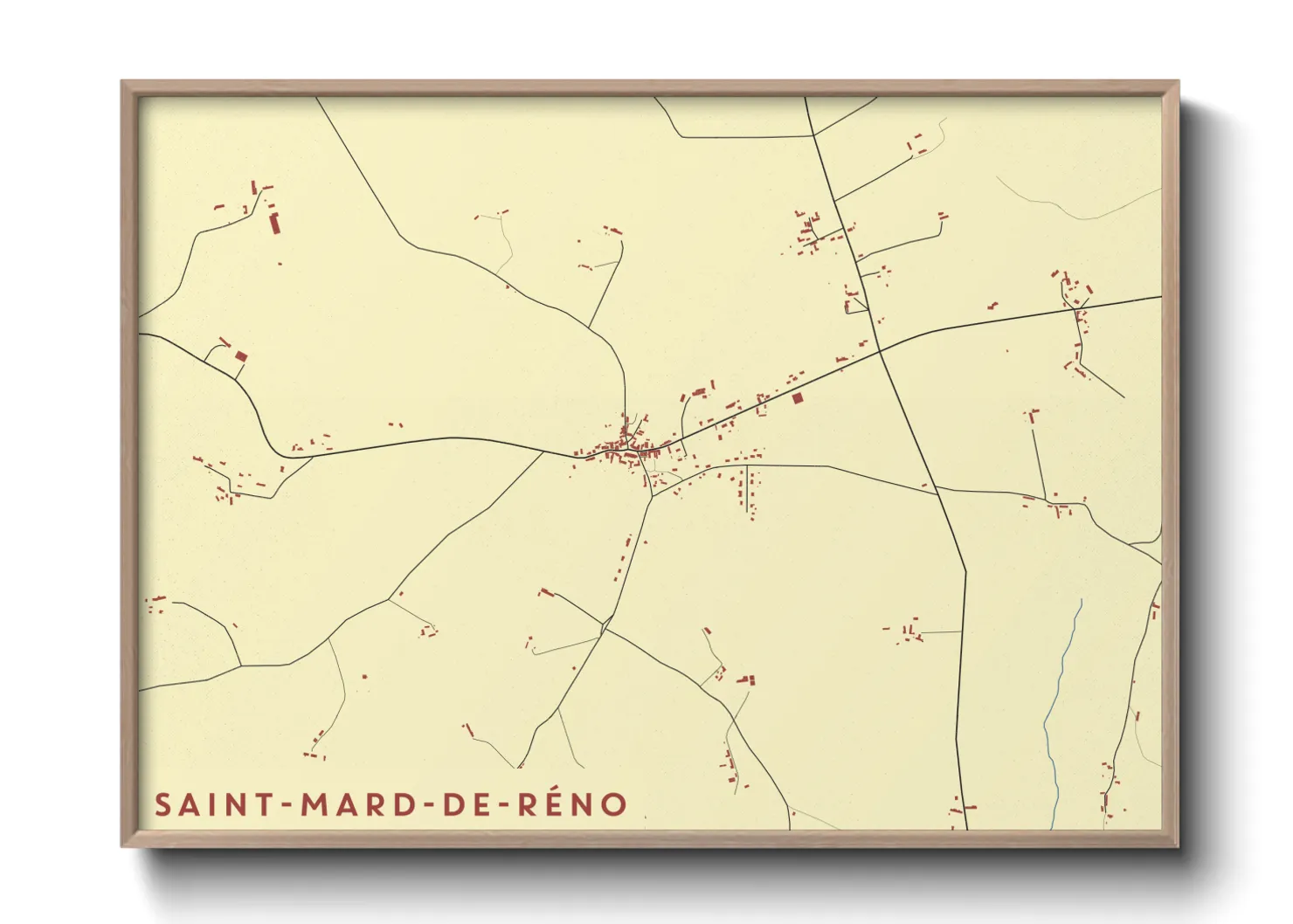Une affiche de carte sur Saint-Mard-de-Réno
