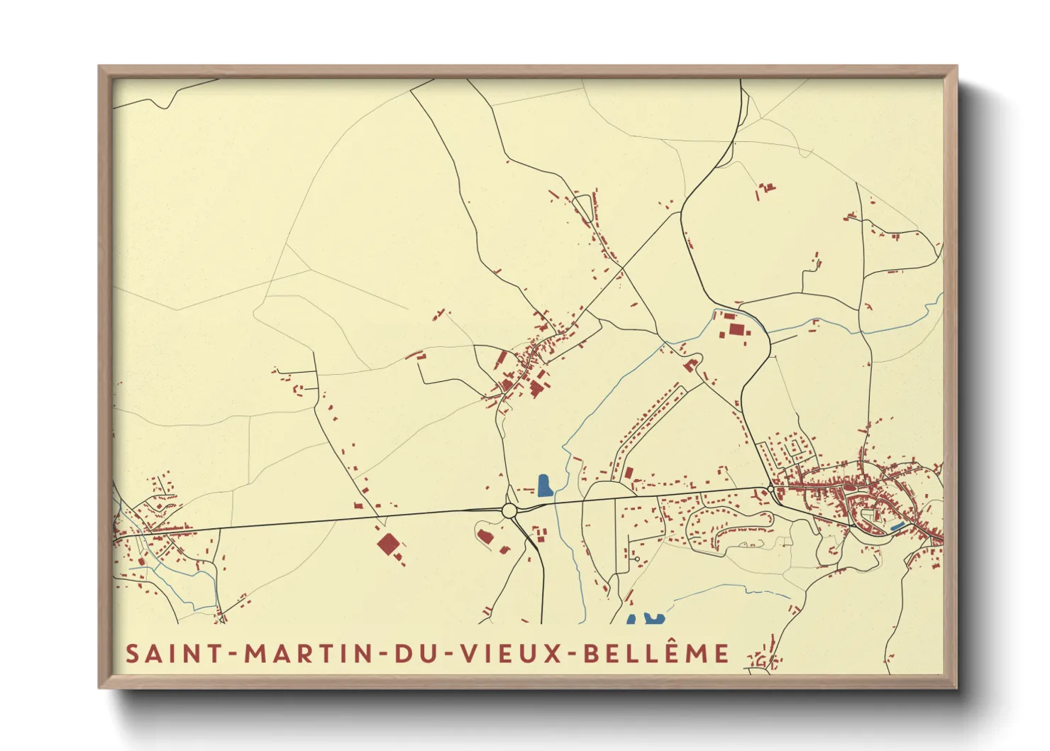 Une affiche de carte sur Saint-Martin-du-Vieux-Bellême