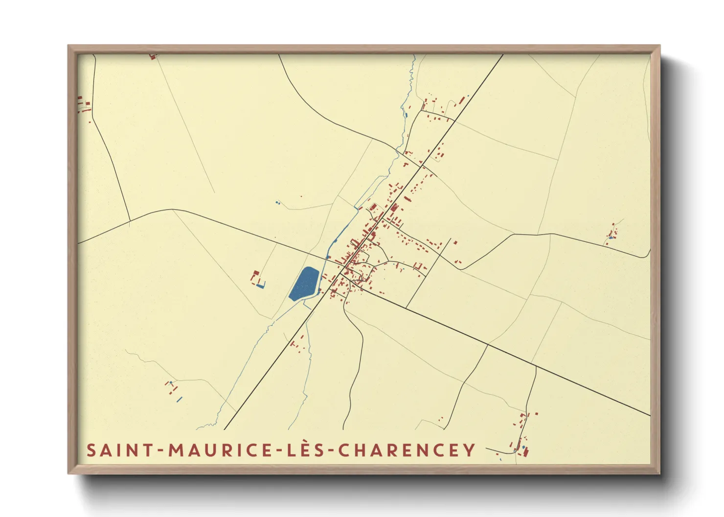 Une affiche de carte sur Saint-Maurice-lès-Charencey