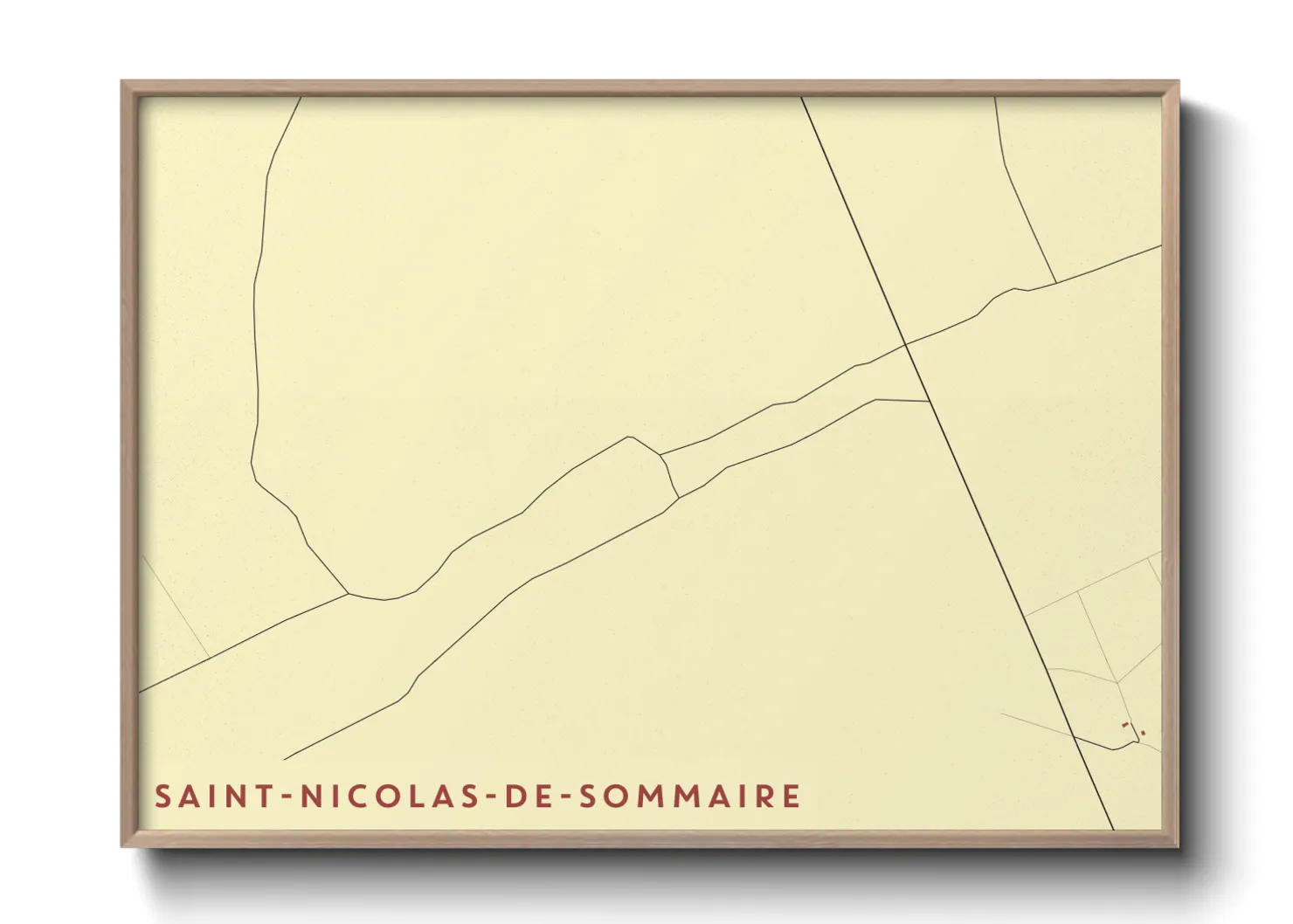 Une affiche de carte sur Saint-Nicolas-de-Sommaire