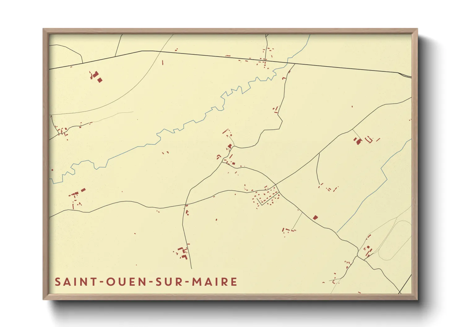 Une affiche de carte sur Saint-Ouen-sur-Maire