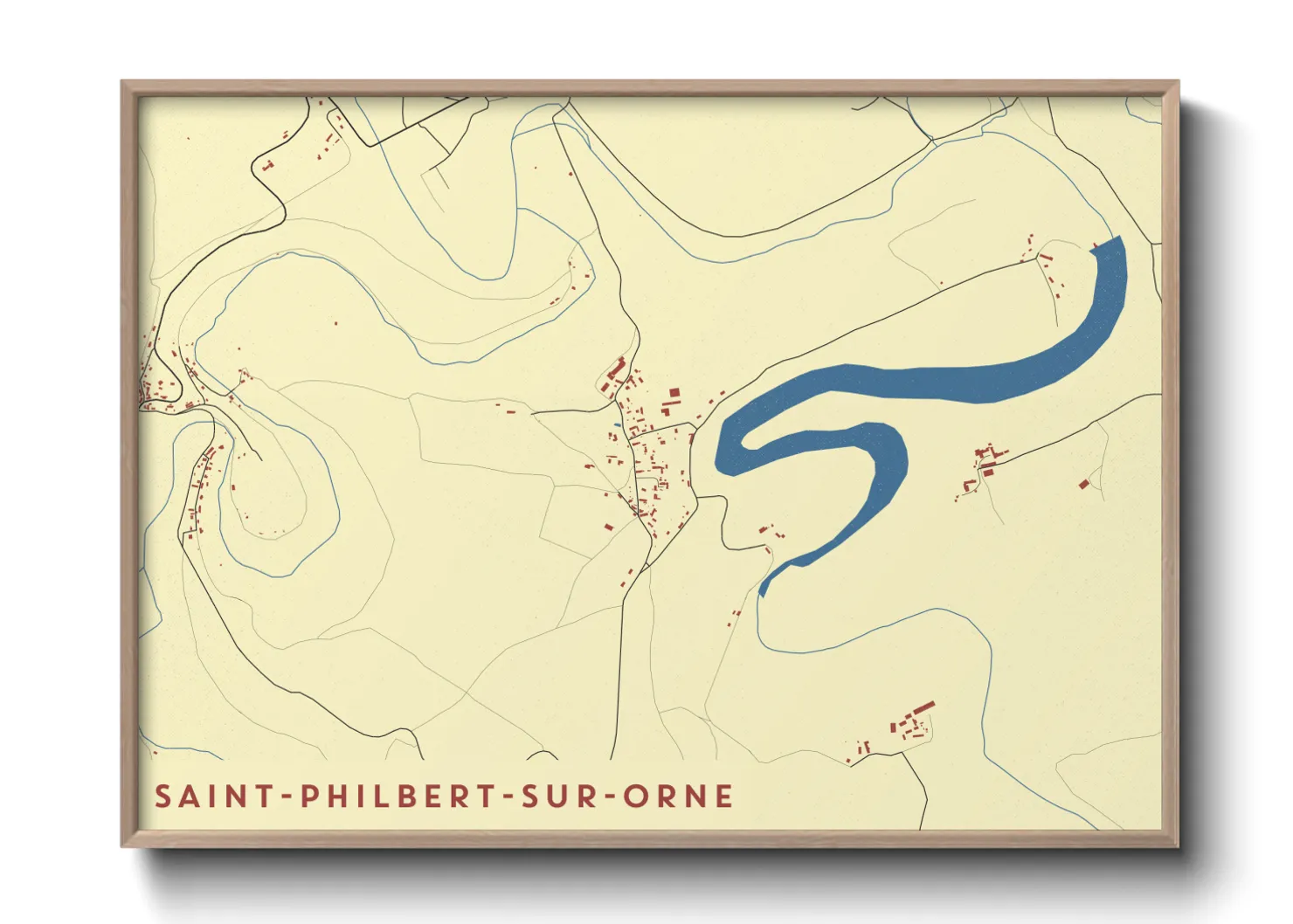 Une affiche de carte sur Saint-Philbert-sur-Orne