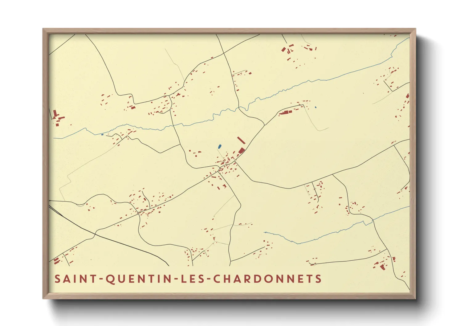 Une affiche de carte sur Saint-Quentin-les-Chardonnets
