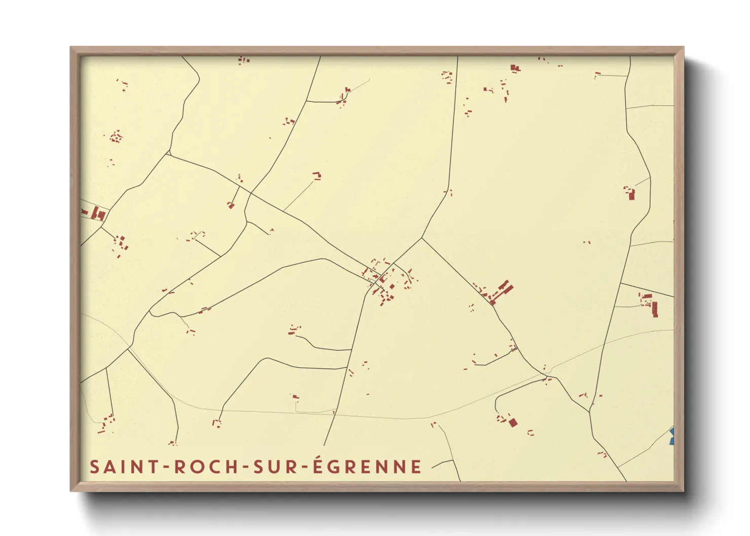Une affiche de carte sur Saint-Roch-sur-Égrenne
