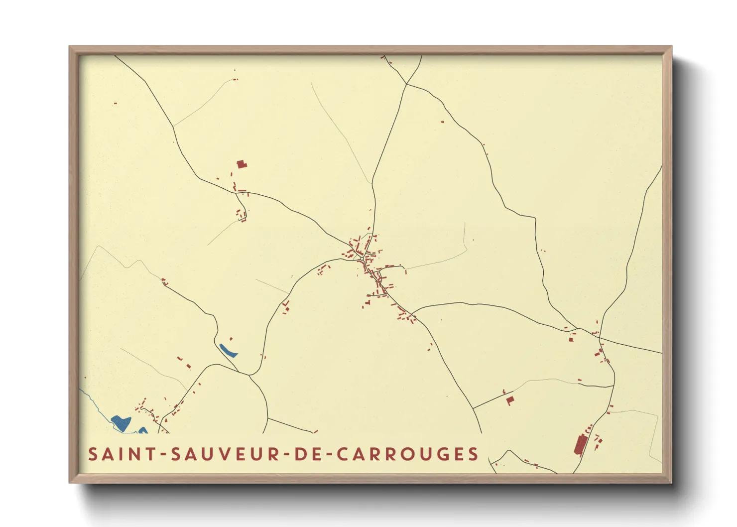 Une affiche de carte sur Saint-Sauveur-de-Carrouges