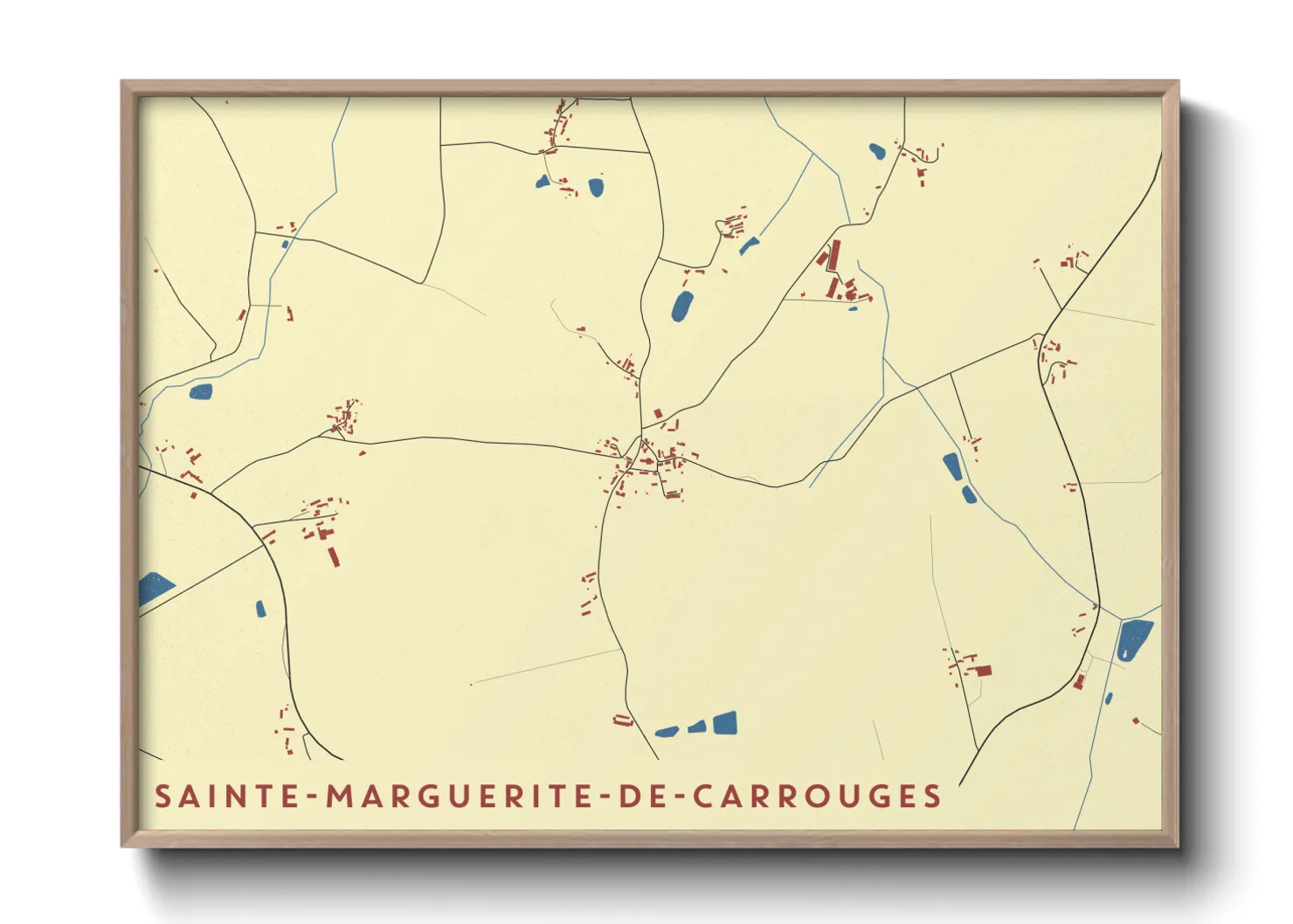 Une affiche de carte sur Sainte-Marguerite-de-Carrouges