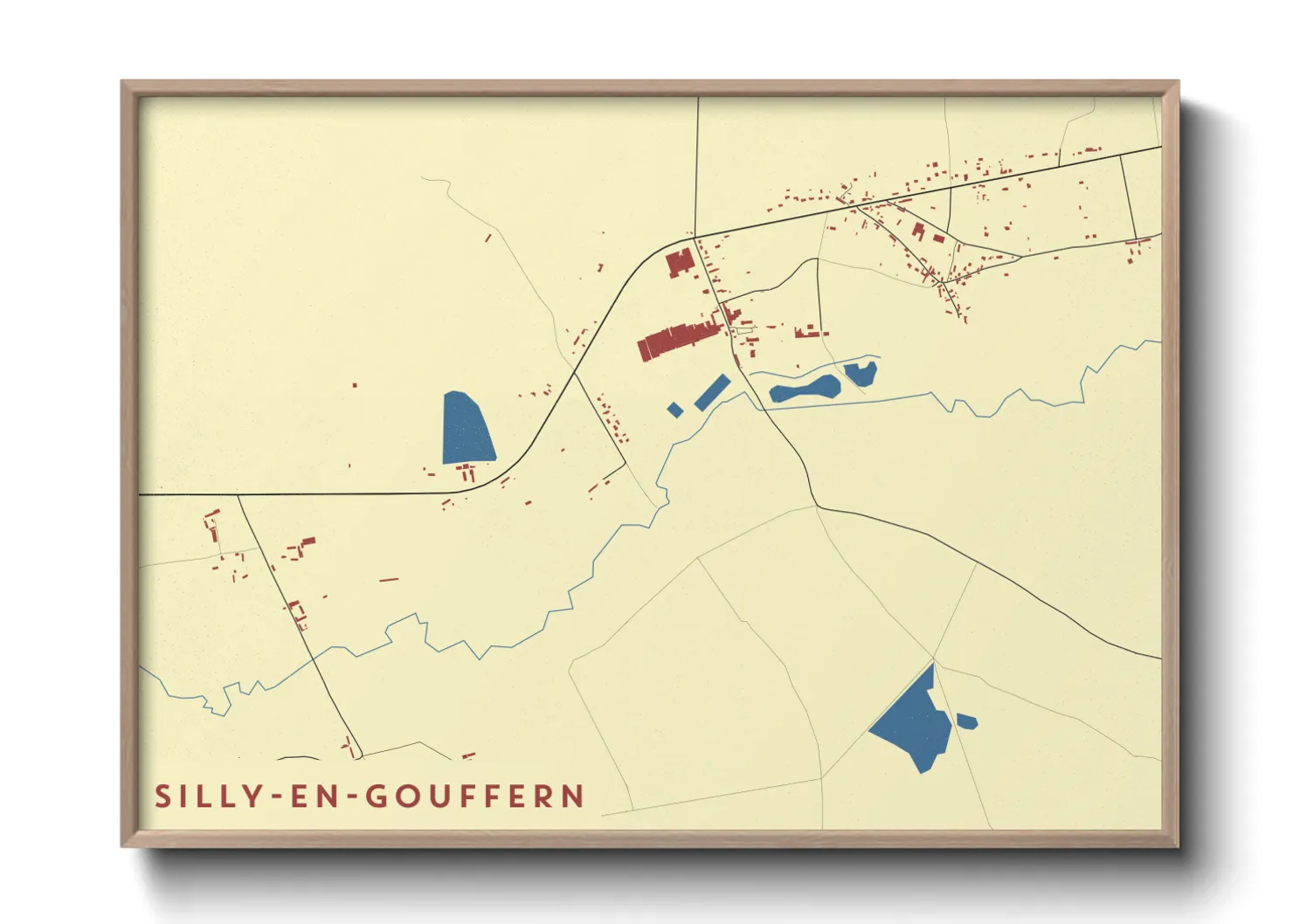 Une affiche de carte sur Silly-en-Gouffern