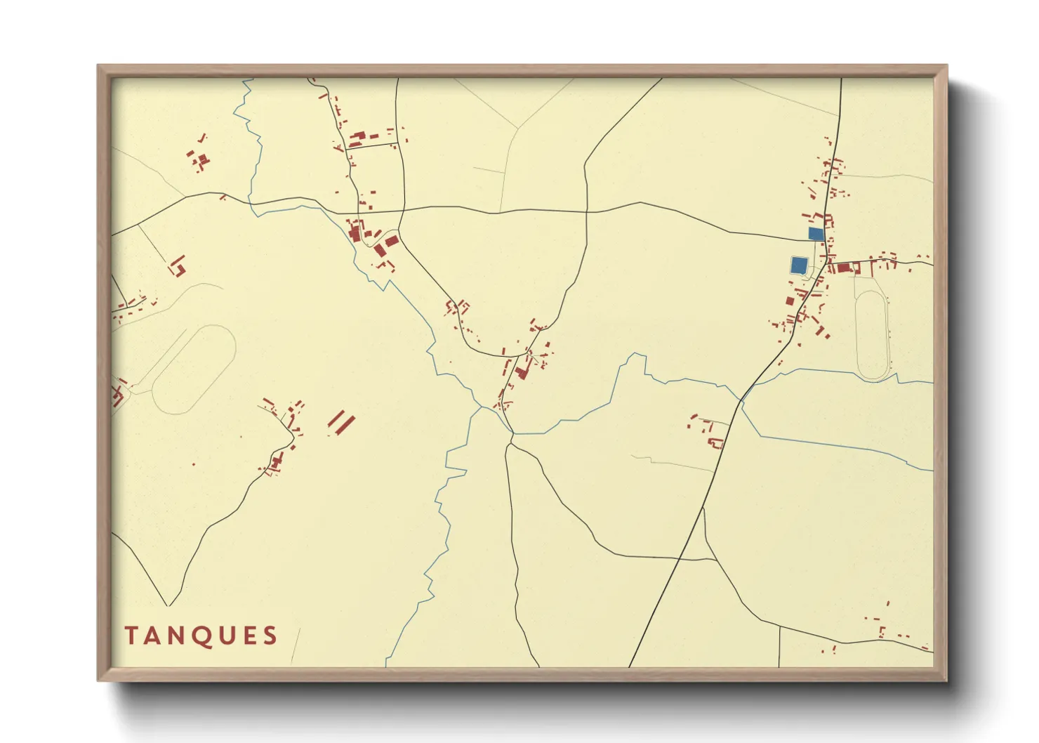 Une affiche de carte sur Tanques