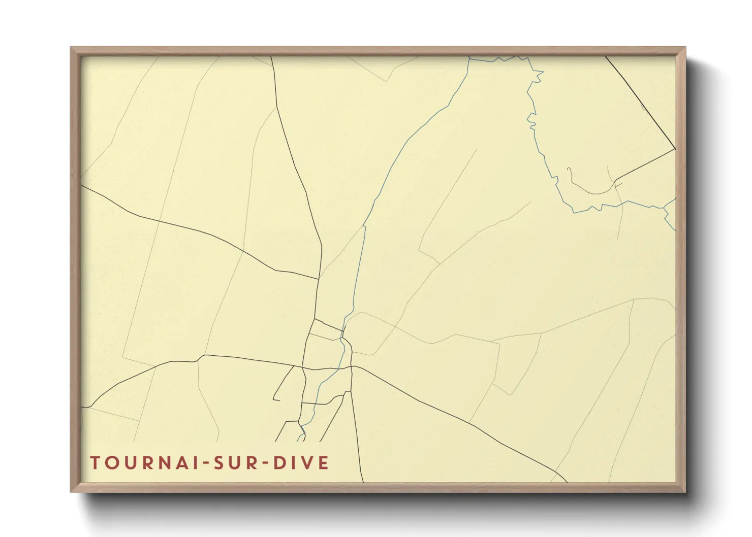 Une affiche de carte sur Tournai-sur-Dive