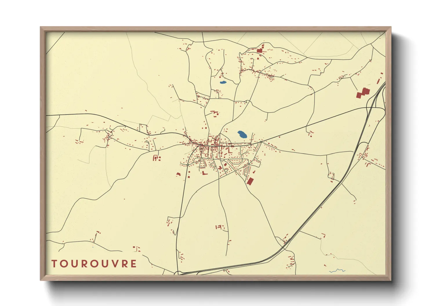 Une affiche de carte sur Tourouvre