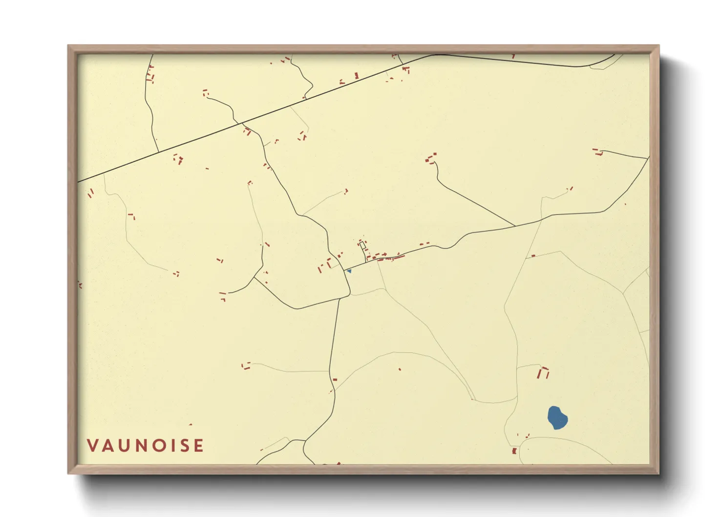 Une affiche de carte sur Vaunoise