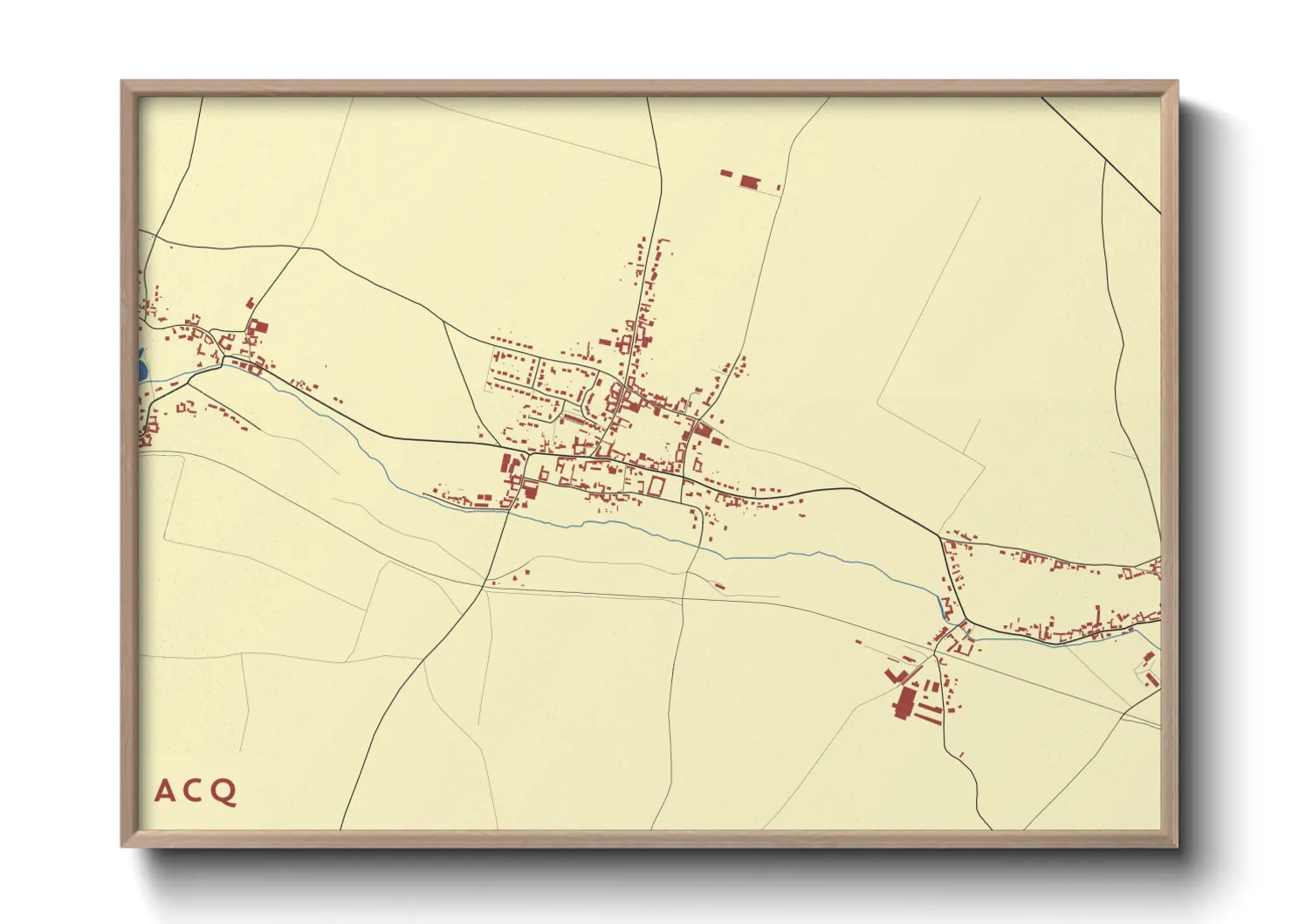 Une affiche de carte sur Acq