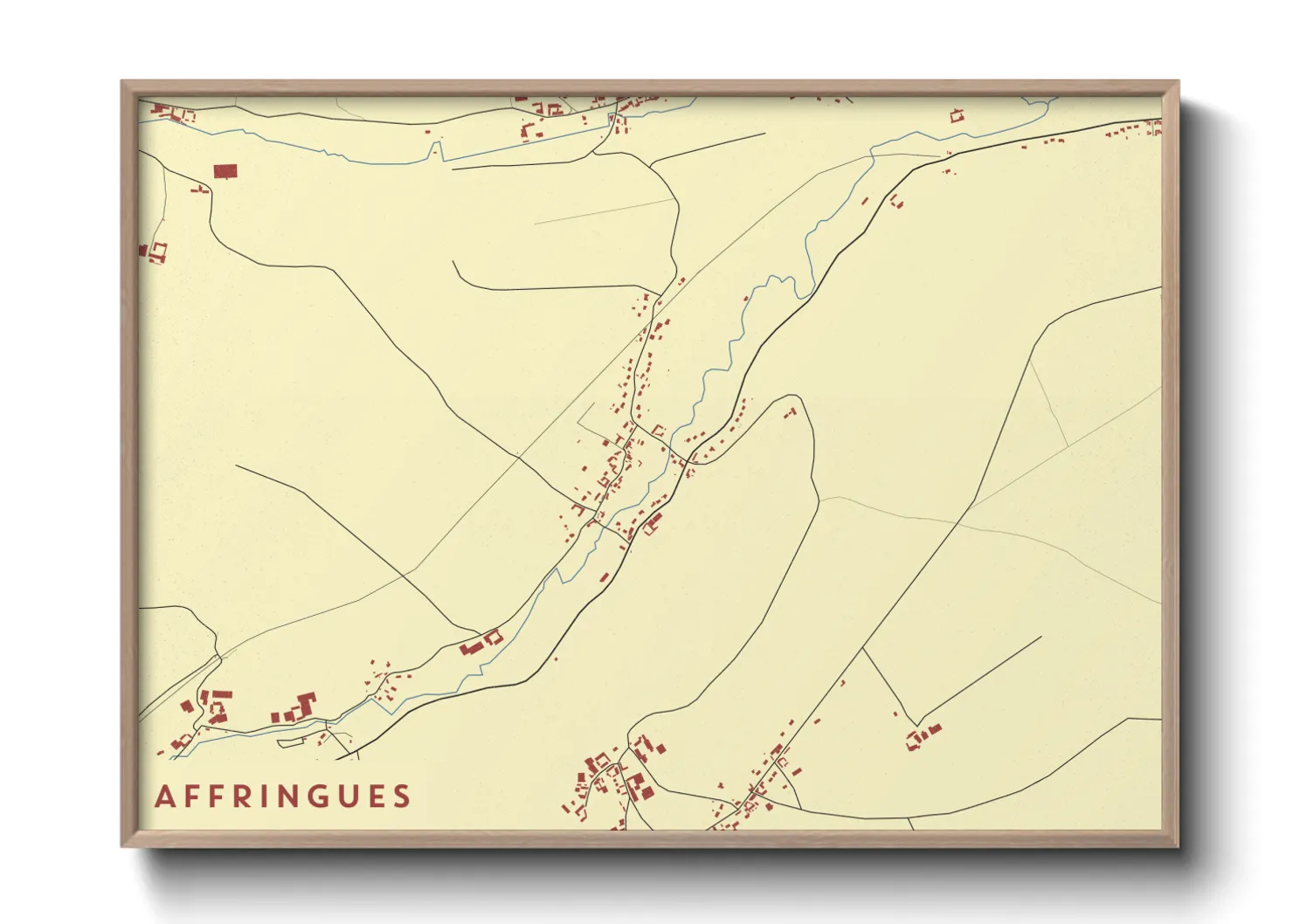 Une affiche de carte sur Affringues